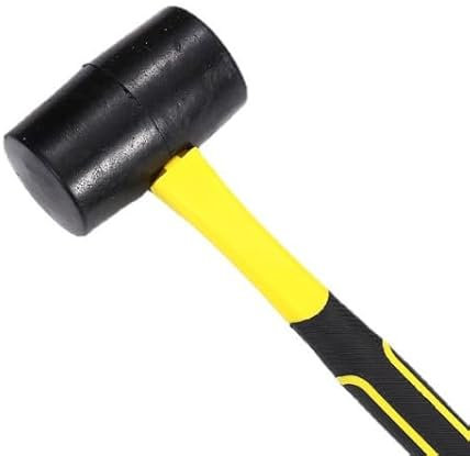SENJEOK 4PCS 16oz Rubber Mallet, 500g Small Rubber Hammer for Paving, Camping, Carpenter