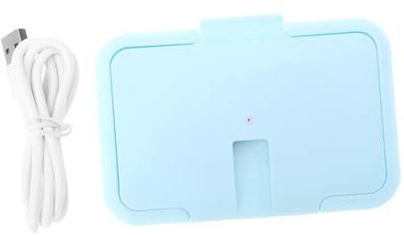 VICASKY Diaper Wipe Heater Portable Baby Warmer Wet Tissue Heater Blue Abs Heated Design for Baby Wipes and Wet Tissue Suitable for Vehicle Use