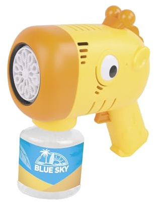 BLUE SKY - Machine À Bulles Automatique - Bulles de Savon - Girafe - Jaune - Plastique - 042873 - sans Fil - Jouet Enfant - Jeu de Plein air - Jeu D'Été - Anniversaire - À Partir de 3 Ans