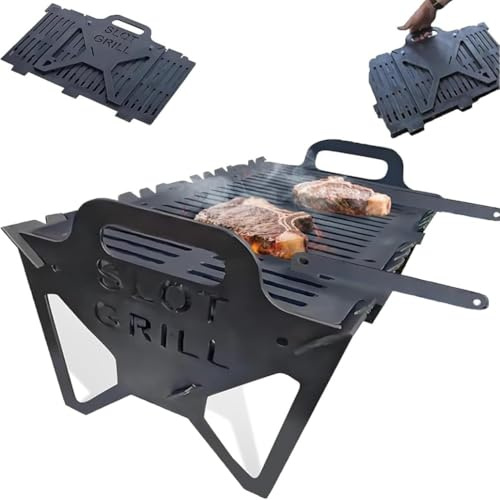 Barbecue Portatile a Carbone, Barbecue Pieghevole, Barbecue da Tavolo, Barbecue da Campeggio, Barbecue da Picnic
