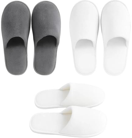JBLJDWD 2Pairs Hotel Slippers, Guest Slippers, Soft Non-Slip Reusable Indoor Home Slippers for Spa
