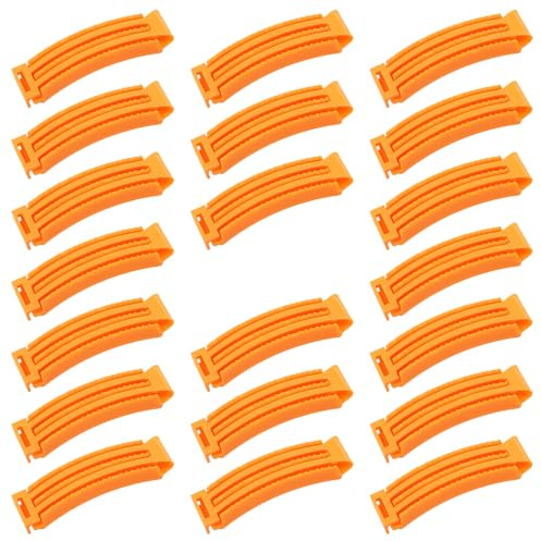LOLIPPYY Kit de 20 Varillas para Permanente de Raíces Naranja, Pinzas Huecas Esponjosas para Peinado, Rizadores Profesionales para Salón y Uso Diy, Aptos para Cabello Corto y Largo,