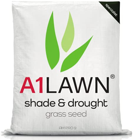 A1 Lawn, Shade & Drought Tolerant Grass Seed - Hard Wearing, Fast Growing, DEFRA Certified, 10kg
