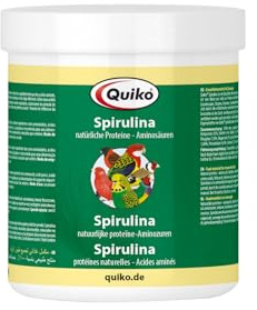 Quiko Spirulina 250g - Natural proteins and amino acids for pet birds, racing pigeons and chickens - Supports the intestinal flora and strengthens resistance