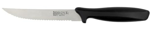 Rockingham Forge Coltello multiuso seghettato 12,5 cm - Coltelli da cucina leggeri e affilati in acciaio inossidabile con manico nero