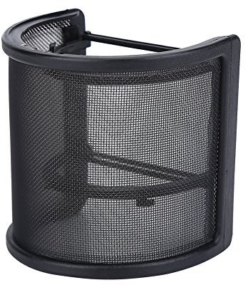 July Summer Gifts Microphone Pop Filter, U Shape Windshield Mask Metal Mesh Mic Windscreen for Studio