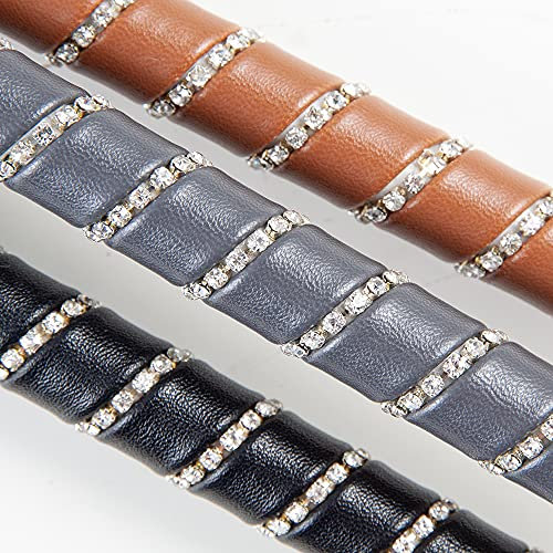 PFIFF 102938 Dressurgerte, Griff mit Strass, Fiberglaskern, Braun 130 cm