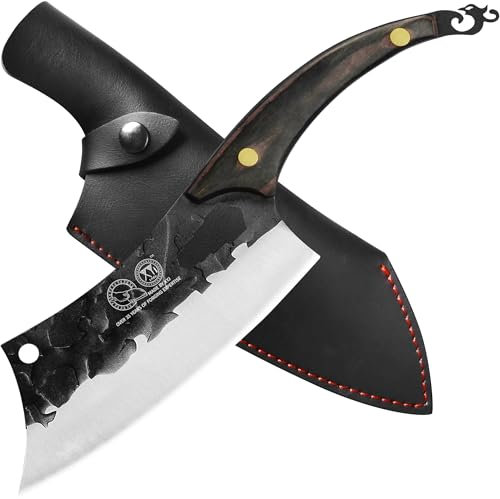 Auténtico xyj completo tang 6 pulgadas al aire libre cuchillo de chef llevar vaina pequeño cuchillo mini piedra de afilar antiadherente acero inoxidable serbio carnicero cuchillos para carne vegetal