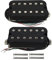 FLEOR Alnico 5 klassischer Ton Humbucker-Tonabnehmer-Set Hals- und Steg-Tonabnehmer 14-15k für E-Gitarre, Schwarz