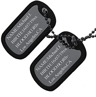 FindChic Collier Homme Plaque Militaire Personnalisable Noir a Graver Pendentif Médaillon Personnalisé Identi Chaine Armé Prénom Gravure Dog Tag Bijoux Cadeau Maman Pères