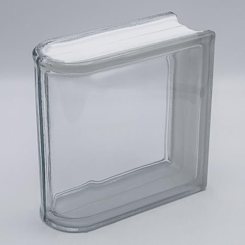 Brique de construction basique en verre transparent - 19 x 19 x 8 cm