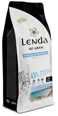 Lenda Gatto Sensitive & Sterilized 7 kg - Crocchette Ipoallergeniche Senza Cereali per Gatti Adulti Sterilizzati e in Sovrappeso - Croccantini Per Gatti Sensibili - Cibo Completo