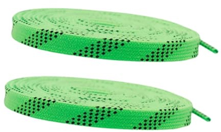 LOVIVER 1 Paire de Lacets de Patins de Hockey sur Glace, Lacets de Patinage sur Glace cirés Plats de 1 cm de Large, Lacets de Patins à roulettes pour Patins, Vert, 274 Cm