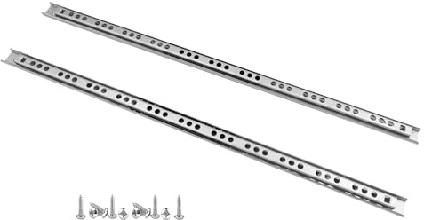 Schubladenschienen 350mm x 17mm Nut, 2 Paar Teilauszug Kugelauszug, Schubladenauszug Schubladenauszüge Schubladenführungen Schienen für Schubladen Schubladen Schienensystem belastbar bis 10 kg