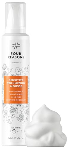 No Nothing Strong Mousse – Volumizing Mousse for Fine Hair, Fragrance-Free Styling Foam for Sensitive Scalp, Strong Hold & Lightweight Volume – Hypoallergenic & Alcohol Free – 200ml