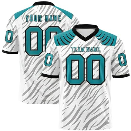 Genérico Camisetas Fútbol Americano Personalizadas para Adultos jóvenes y preescolares, Uniforme Rugby Personalizado con Números Nombres y Nombres de Equipos.