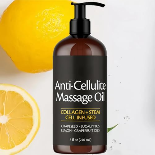 Anti-Cellulite Massage Oil, Firming Body Massage Oil with Collagen, Body Oils for Women, Moisturizing Skin Care Oils After Shower for Smoother Skin Texture, Refreshing Aromatherapy Daily Massages