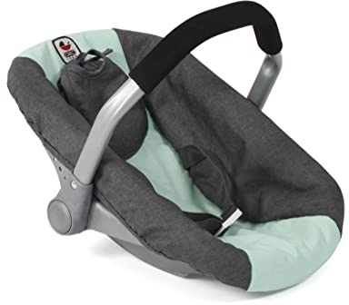 Bayer Chic 2000 - Puppen-Autositz für Baby-Puppen, Puppentrage, Puppenzubehör, Melange Mint