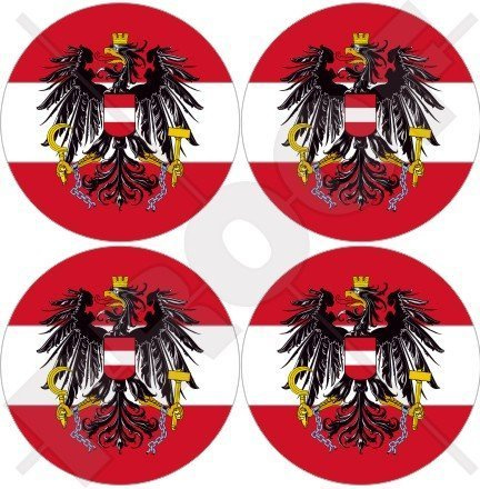 ÖSTERREICH, Österreichisch 50mm Auto & Motorrad, Stoßstangen,helm Aufkleber, x4 Vinyl Stickers