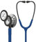 3M Littmann Classic III Stethoskop zur Überwachung, 5863, hochglanzpoliertes Bruststück, marineblauer Schlauch, Schlauchanschluss und Ohrbügel in Rauchfarben, 69 cm
