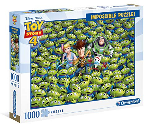 Clementoni 39499 - Impossible Puzzle - Disney Toy Story 4-1000 Pieces, jigsaw puzzle for adults