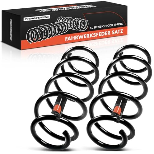 Frankberg 2x Muelles de chasis Muelles de suspensión Compatible con Polo 9A 9N 1.6 16V 1.4 TDI 1.9 TDI 2001-2009 Replace# 6Q0411105AA,RA3512