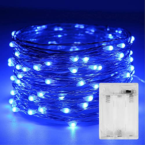 SONGNASS Guirlandes lumineuses à LED,5M 50 LED, Bleu Guirlande en Cuivre,Decoration pour Chambre Noël Mariage Fête Anniversaire Jardin ()