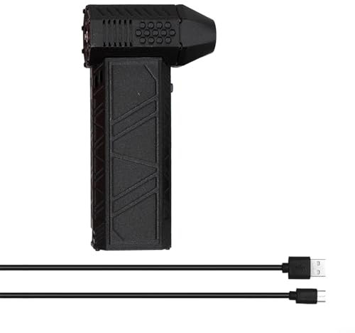 RANRAO Super Power Turbo Fan 120000rpm, Staubgebläse Staubwedel Kabellos High Power Kleiner Hochgeschwindigkeitslüfter Druckluft Duster Reiniger für PC Tastatur Reinigung (Schwarz), 1511074640