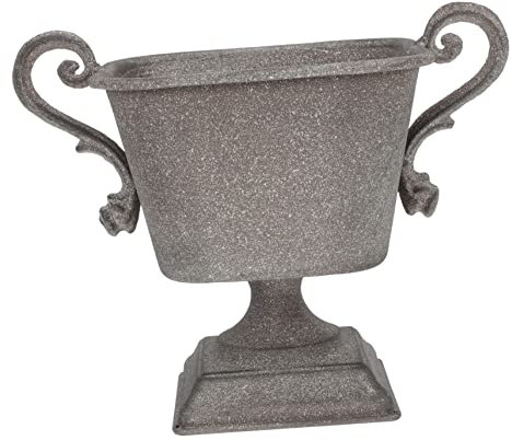 BESPORTBLE Retro Blumentopf Metall Übertopf Vintage Stil Feine Verarbeitung Wohndekor Blumenhalter Beton Blumentopf