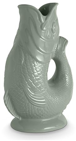 Wade - Brocca per pesce, in terracotta, iconica tradizione britannica, prodotta a Stoke-on-Trent, 1,2 l, colore: verde salvia