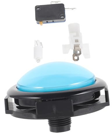 Baluue Pulsante per Macchina da Gioco Arcade LED e Supporto Pulsante di Ricambio per Giochi da Casa Scuola e Serate di Gioco in Metallo e Plastica Facile da Usare per Competizioni e Divertimento