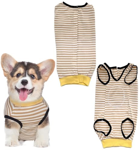 Body de recuperación para Perros postoperatorios: Traje Protector antifugas, Transpirable, Suave y elástico, con Tirantes Ajustables (XL)