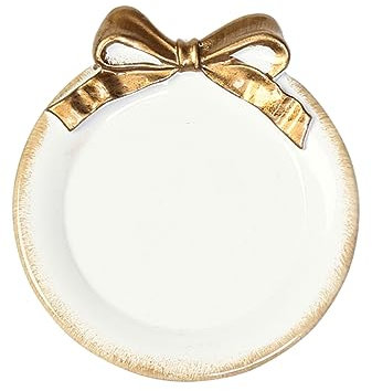 Veemoon Ornements de plaques à gâteau plateau de fruits décoratif plateau de desserte rond bols de fruits décoration plaques de dessert vaisselle servir blanche