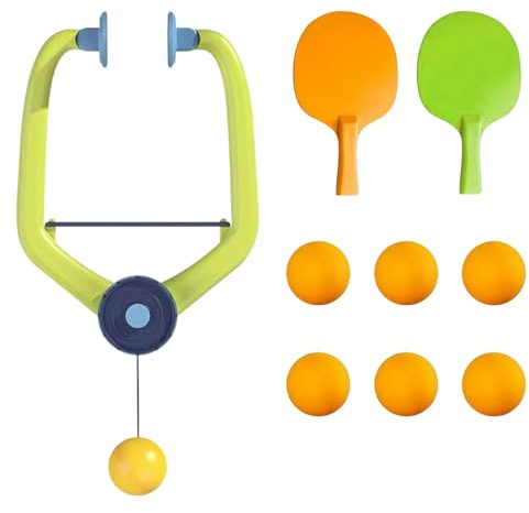 Juego de ping pong para puerta, juego de tenis de mesa ajustable para colgar, marco de puerta, entrenador de pingpong, marco de puerta, kit de inicio de ping pong con bates y pelotas de ping pong