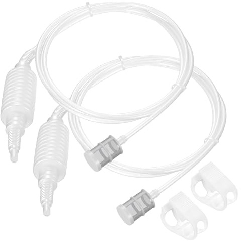 Zhujiehigh 2 Pezzi Tubo Sifone per Birra, Travasatore Vino, Pompa Sifone Manuale Tubo sifone Filtro per Kit per Birra Fatta in casa, Kit per la Produzione di Vino (2,5 m), con 2 Clip