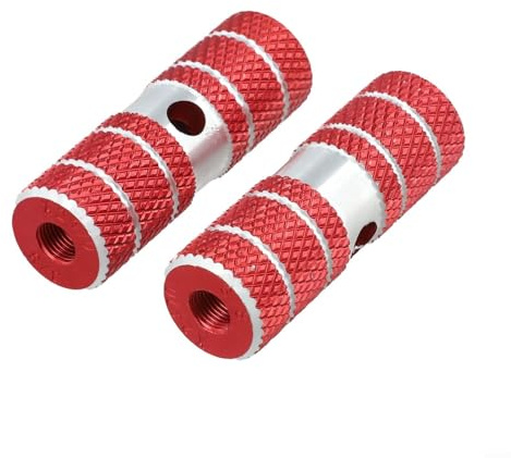 1 Paar Fahrrad-Pegs, 3/8 Zoll Aluminiumlegierung, Stunt-Pegs, Anti-Rutsch-Mountainbiking-Fußpedale Zubehör (rot)