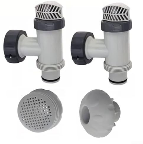 Above Ground Pool Filtration Kit with Plunger Valves 1.25 Outlet and 1.5 Water Inlet for Standard Applications