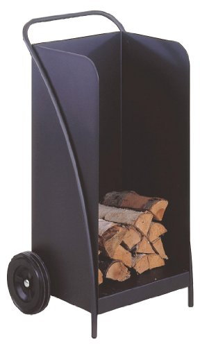Kaminholzwagen Heibi aus Stahl, schwarz