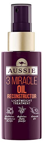 Aussie, Huile Capillaire Miracle Reconstructor, Soin des Cheveux, à l’Huile de Noix de Macadamia D’Australie, de Graine de Jojoba D’Australie et d’Avocat, 100ml