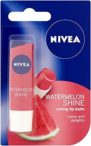 Nivea Lip Care Fruity Shine Lip Balm, 4.8 g, Watermelon, Pack of 6