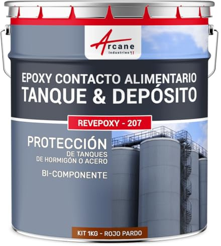 ARCANE INDUSTRIES Resina Epoxi Alimentaria - REVEPOXY - 207 - Rojo Pardo - Ral 3011
