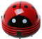 Jzhen Mini Tischsauger, Elektrischer Tisch-Staubsauger, Marienkäfer Design Staub Reiniger(Rot)