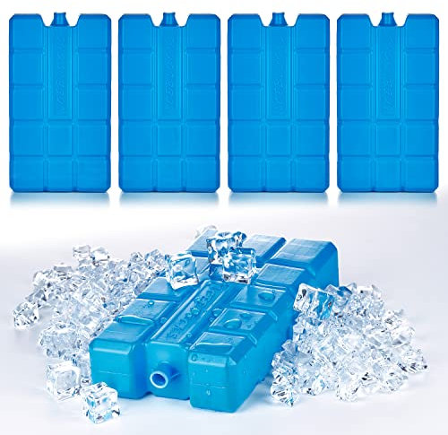 BigDean 4er Set Kühlakkus je 200ml - 12h Lange Kühlung - perfekt für Kühltasche & Kühlbox - 15 x 8 x 2 cm - Kühlelemente Kühlpacks Kühlpads - Made in EU