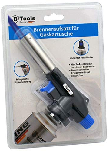 amara-global Brûleur à souder, chalumeau à gaz, embout pour cartouche de gaz butane, 227 g, B-14