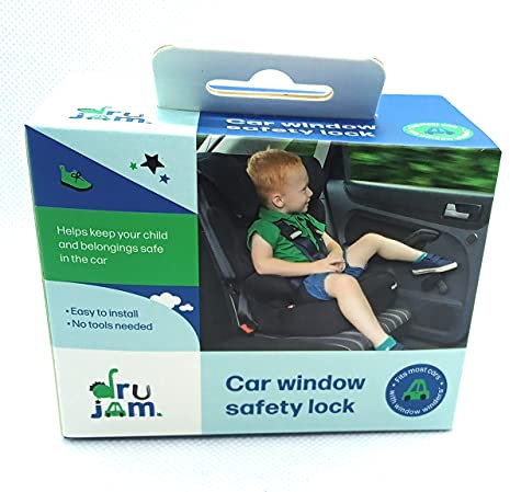 DruJam Car Window Safety Lock | Child Proofing for Manual or 'Roll Down' Windows on Vehicles | Fits Most Car Makes and Models | Easy to Install | No Tools Needed