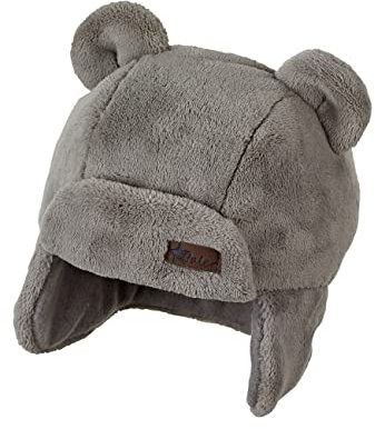 Sterntaler Baby - Jungen Mütze Baby Fliegermütze Flausch mit Ohren Gefüttert, beige meliert, 49