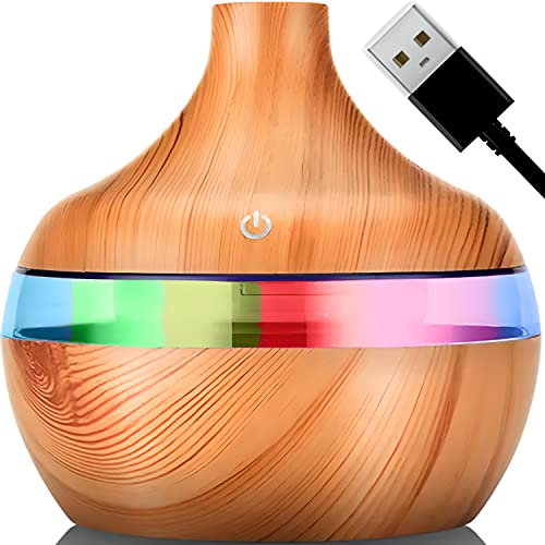Retoo Aroma Diffuser für Duftöle, Ultraschall Luftbefeuchter Duftlampe Aromatherapie, Öle Diffusor mit LED Beleuchtung, Ätherische Öle Diffuser, Raumbefeuchter für Schlafzimmer Büro Yoga Spa