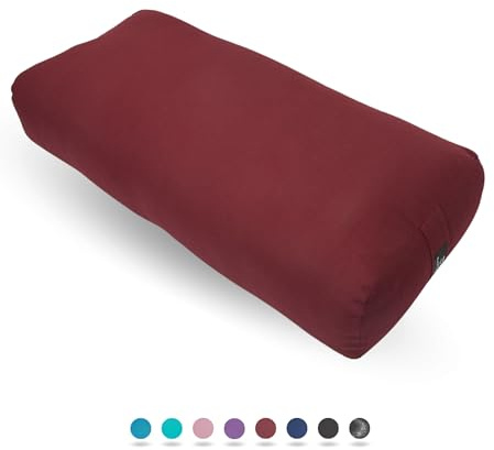 Everyday Yoga High Impact Cotton Rectangular Yoga Bolster - Merlot