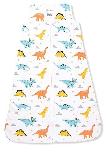 Baby sovsäck 1.0 TOG, ekologisk bomull baby bärbar filt med tvåvägs dragkedja, swaddle övergång baby sovsäck, sovsäck för hela säsongen för nyfödda spädbarn småbarn pojke flicka, 24-48 månader, 1-pack