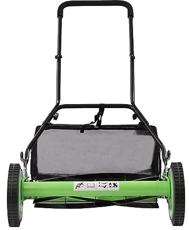 LNINNERY Cortacésped manual de husillo con cestas recogecésped, cortacésped manual, 5 cuchillas de acero, ancho de corte de 50 cm para el cuidado del césped en el jardín